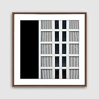 Framed Canvas Wall Art Geometric Building Canvas Prints Home Artwork Decoration for Living Room,Bedroom - 16x16 inches