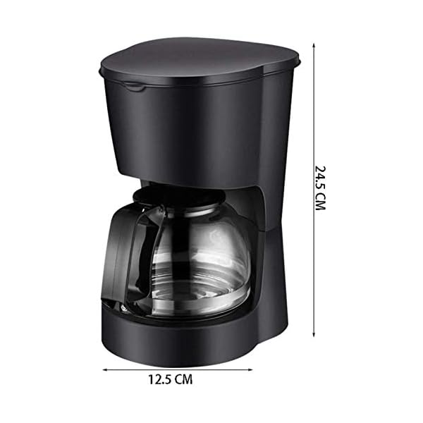 1yess Suying Kaffeemaschine Tropf Kaffeekanne mit 600ml Glaswassertank, Funktion, automatische Heizfunktion, 600W… – Bild 3
