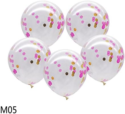 Pajamasea 20Pcs 12" Mix Color Confetti Balloon Clear Ballons Party Wedding Party Decoration Kid Children Birthday Party Supplies Ballon Toy