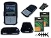 iShoppingdeals - Black Snap On Hard Shell Case Cover, Screen Protector, Beltclip for Sandisk Sansa Fuze+ Plus
