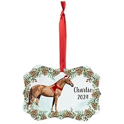 Chestnut Holsteiner Horse Christmas Ornament 2024