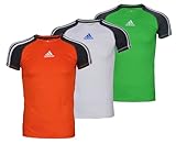 Adidas Big Boys Athletic Performance Climalite 3-Stripe Short Sleeve T-Shirt