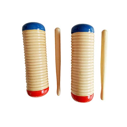 difcuyg5Ozw Wooden Guiro Shaker Cylinder Croak Frog Musical Instrument Education Kids Early Educational Toy - Thumbnail 4