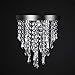 Crystal Chandelier, Kakanuo Modern Crystal Ceiling Light, 3 Lights Flush Mount Crystal Light Fixture H10.4
