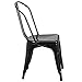 Flash Furniture Luke Commercial Grade 4 Pack Black Metal Indoor-Outdoor Stackable Chair