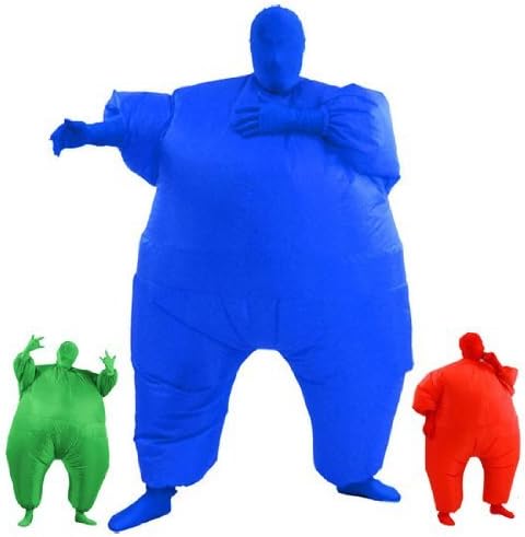 AirSuits Inflatable Fat Chub Suit Second Skin Fancy Dress Party Costume - BLUE by AirSuits