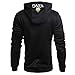 ZZhong Men's King Printed Drawstring Hoodie Sweatshirt Couple Matching Top Black L