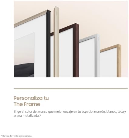 TV 50 Pulgadas The Frame LS03F 4K Smart TV, Galería de Arte con Display Mate, Marcos Intercambiables, 100% Volumen de Color con Quantum Dot y Cable Casi Invisible con One Connect