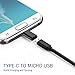 FanTEK USB C Adapter, Mini USB Type C 3.1 Male to Micro USB Female Converter Cable Charger for V20, P9, Lumia 950, Axon 7, BLU Pure XR, Aluminum Black, 3 Pack