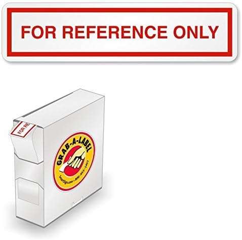 SmartSign "for Reference Only" Pack of 250 Labels in Dispenser | 0.5" x 2" Adhesive Vinyl