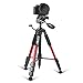 ZOMEI Z666RED Camera Compact Travel Tripod With Pan Head And Quick Release Plate, Aluminum Lightweight Camera Tripod With Carry Case For Canon Sony Nikon DSLR Cameras, Red