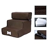 Blackzone 3 Steps Pet Stairs for Puppy Cats,Multi