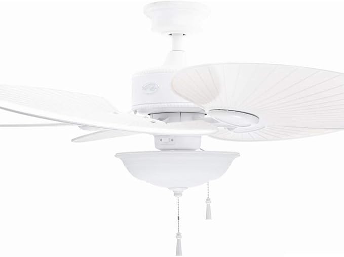 Havana 48 in. LED Indoor/Outdoor Matte White Ceiling Fan with Light Kit