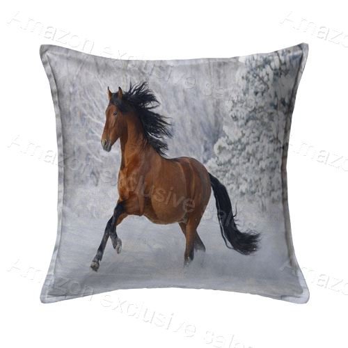 Amazon Com Populare Comfortable Horse Pillow Cover Cotton