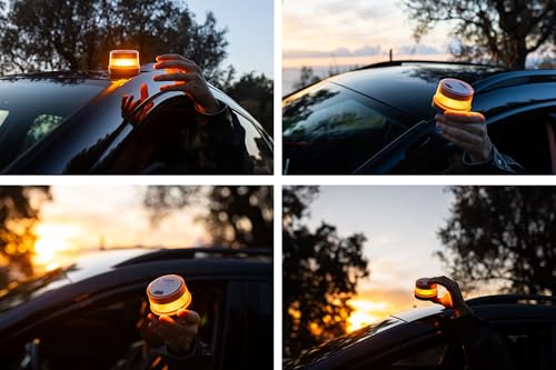 LEDguardian Road Flare Signal V16 IoT, feu d'avertissement LED certifié DGT 3.0, Utilisation obligatoire en Espagne, 1900K, localisation en Temps réel