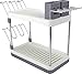 Surpahs 2-Tier Compact Dish Drying Rack (Gray)