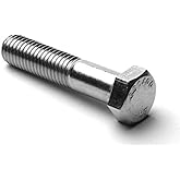 1/2"-13 x 6-1/2" Hex Cap Screws, 18-8 Stainless Steel, Part Thread, 10 Pack | Partially Threaded. Hex head with washer face. ASME B18.2.1. Corrosion resistant hex bolts for outdoor and fresh water use.