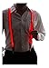 Neon Nightlife Men's Light Up LED Suspenders, One Size, Red