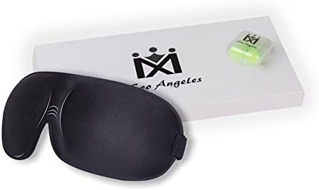 Natural Sleep Mask Ear Plugs โ Soo Angeles 3D Sleeping Mask with Noise Cancelling Hearing Care Earplugs for men Gift Set for Insomnia Air Travel Quiet Rest Nap