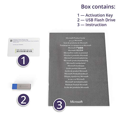 Windows 10 Pro 64 bit USB Flash Drive English 1 PC Windows 10 Professional USB 64 bit