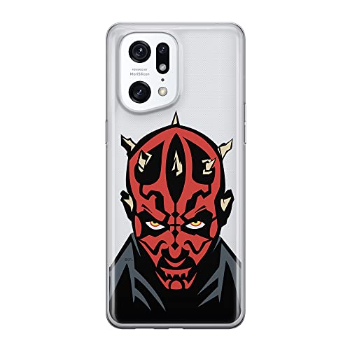 Ert Group Funda para teléfono móvil OPPO Find X5 Pro Original y con Licencia Oficial de Star Wars con diseño Darth Maul 004 Adaptada a la Forma del teléfono móvil, parcialmente Transparente