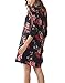 ROOSEY Women's Beach Floral Shift Dress V Neck Cold Shoulder Open Sleeves Tunic