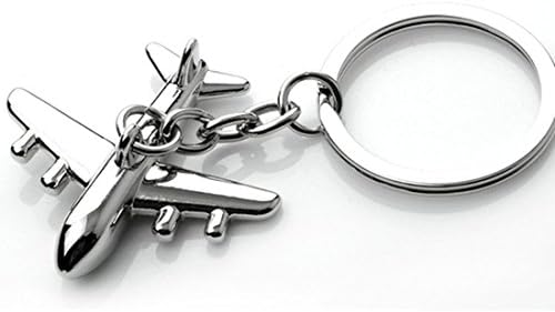 eShop24x7 Aircraft Aeroplane Airline Jet Flight Plane Chrome Plated Steel Logo Key Chain/Key Ring/Keychain/Keyring/fob…