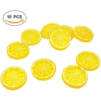Amazon.com: Angel Highly Simulation Fake Yellow Lemon Slice Artificial