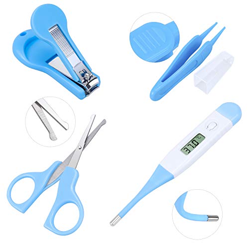 Dreamtop 8PCS Baby Care kit Essential Baby Healthcare and Grooming Kit Baby Nail Clipper Scissors Hair Brush Comb Manicure Care Convenient Care Bathing Tool for Toddler Infant - Thumbnail 4