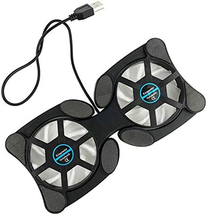 HLL 7-15-Inch Laptop Cooler Cooling Pad,Foldable Cooling Fan USB Quiet Radiator with 2 Fans Universal Portable