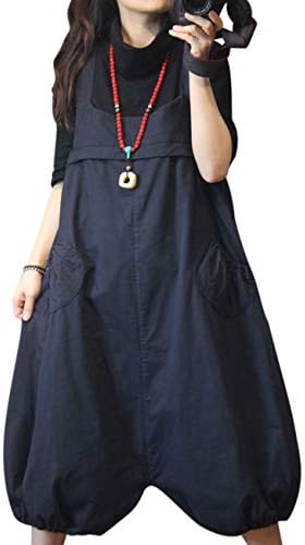 YESNO PFD Women Casual Loose Fashion Denim Jumpsuits Rompers Jeans Harem Bloomers Ultra Low Crotch Wide Leg Distressed