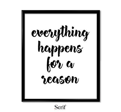 Amazon Com Everything Happens For A Reason Unframed Art Print