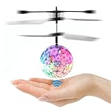 Goolsky Mini Flying infrared Induction Helicopter Flash Disco Colorful Shining LED Lighting Ball Toys Gesture-Sensing for Kids Teenagers