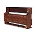 del Hutson Designs Wall Mounted The Little Elm Wine Rack with 4 Bottle 4 Long Stem Glass Holder, Walnut