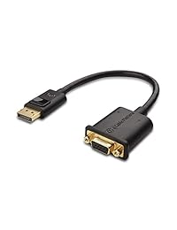 Bañado En Oro De Cable Matters DisplayPort a VGA macho a hembra adaptador de cable