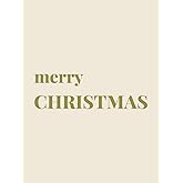 Merry Christmas: Hardcover Decorative Christmas Coffee Table Book for Holiday Home Decor, Staging and Styling | Cream & Gold Aesthetic
