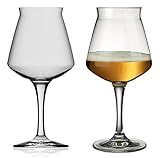 Teku Craft Beer Glasses by Rastal, Set of 2, 14.2 ounce, Gift Boxed | Rastal Teku, 2 piece set, Stemmed Craft Beer Glasses