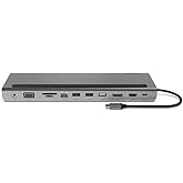 Belkin USB C Hub, 11-in-1 Multi-Port Laptop Dock with 4K HDMI, DP, VGA, USB C Docking Station with 100W Power Delivery, USB A, Gigabit Ethernet, SD, MicroSD, 3.5mm Port For MacBook Pro, Air and More