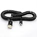 BSHTU Mini USB Cable Spiral Coiled USB 2.0-A to Mini-B 5-Pin Data Sync & Charger Lead Connector(3 Meter)