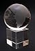 Crystal World Globe On Crystal Display Stand Base - 3.75 Inch