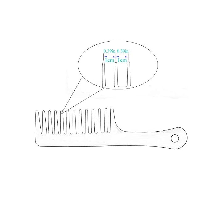 Wide Tooth Comb for Curly Hair,Long Hair,Wet Hair,Detangling Comb Large