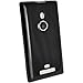 iGadgitz Black Glossy Durable Crystal Gel Skin (TPU) Case Cover for Nokia Lumia 925 Windows Smartphone Cell Phone + Screen Protector