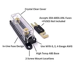 ANL Fuse Holder 30-600A in-Line Bolt Down Fuses