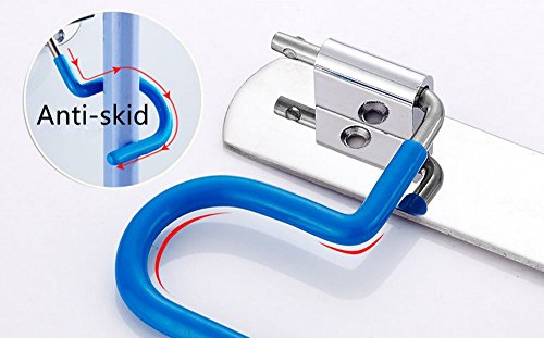 ASIBT 6 Pcs Broom Mop Holder 304 Stainless Steel S-Type for Cleaning Tools Organizer - Thumbnail 2