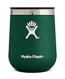 Hydro Flask 10 oz Double Wall Vacuum Insulated Stainless Steel Stemless Wine Tumbler with BPA Free Press-In Lid, Sage
