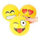 Fun Central (AZ900) 12 Emoji Inflatable Beach Balls - 12 Pack