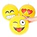 Fun Central AZ900 12 Pieces 12 Inches Emoji Inflatable Beach Balls, Fun Emoji Beach Balls, Emoji Beach Balls for Kids - Perfect for Beach Parties, Pool Parties, Concert - Assorted