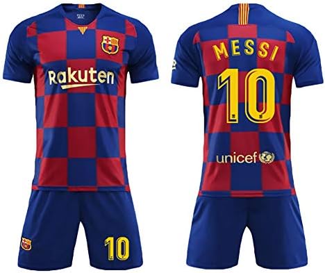 Football Clothing Suit Barcelona Home Plaza Jersey New 10th Messi Coutinho Children Adult Sports Football Clothing Suit