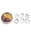 R&M International Mini Autumn Leaf Cookie Cutters, Acorn, Pumpkin, Oak, Maple, Aspen, Apple, 6-Piece Set in Gift Tin