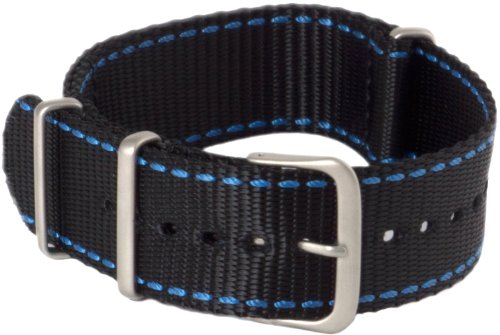 Hadley-Roma MS4220RF 220 22mm Nylon Black Watch Strap